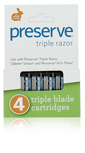 SET DE 4 RECHARGES RASOIR