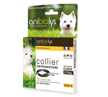 Collier antiparasitaire petit chien anibiolys